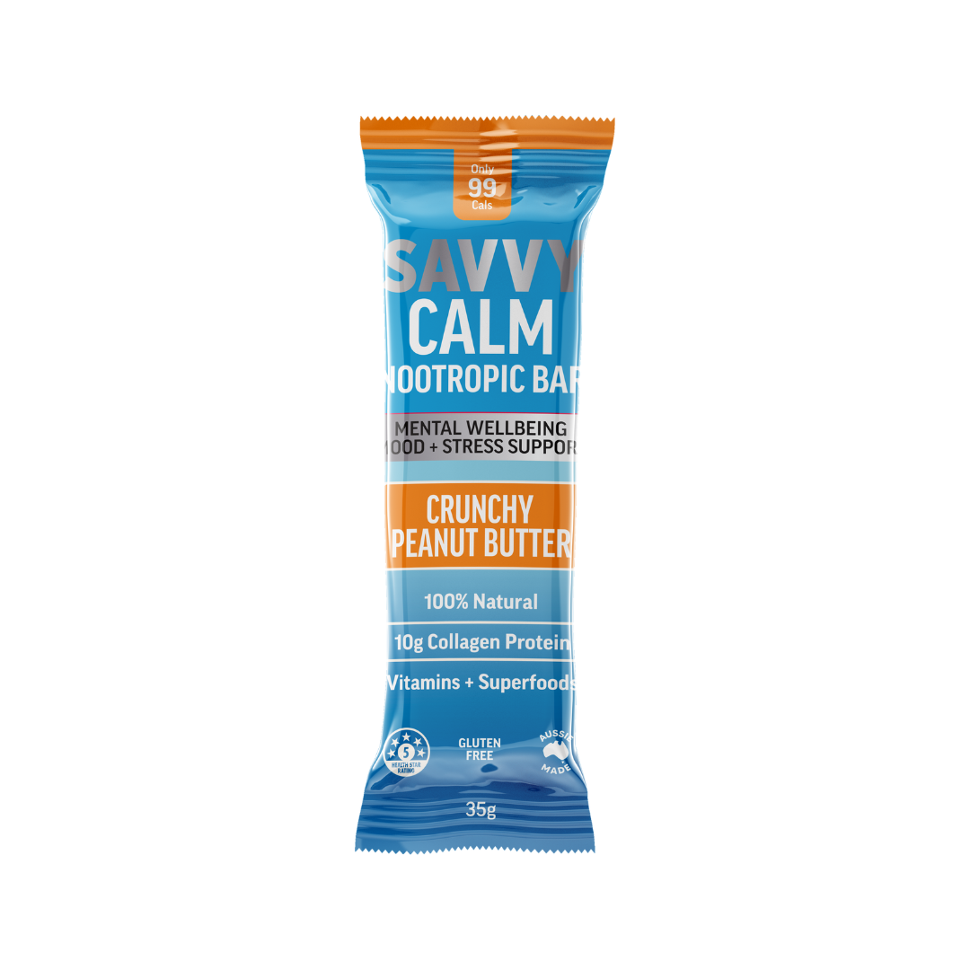 SAVVY CALM BAR CRUNCHY PEANUT BUTTER