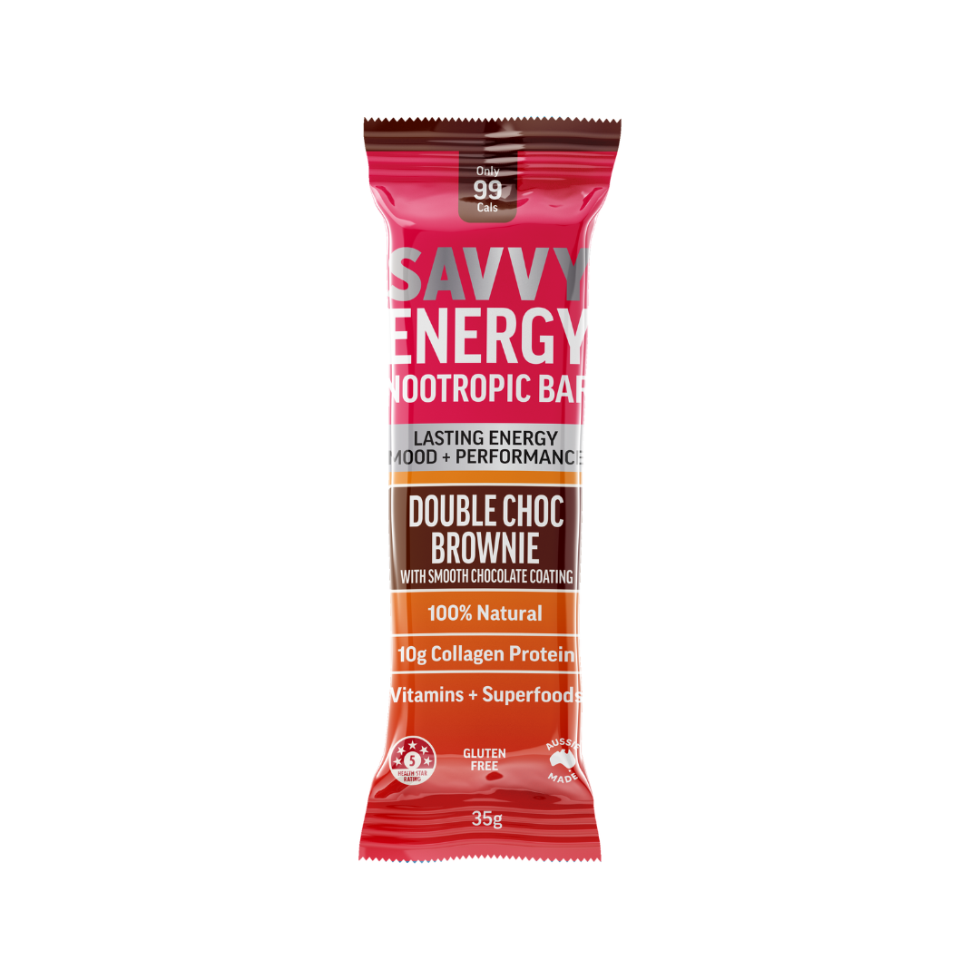 SAVVY ENERGY BAR DOUBLE CHOC BROWNIE
