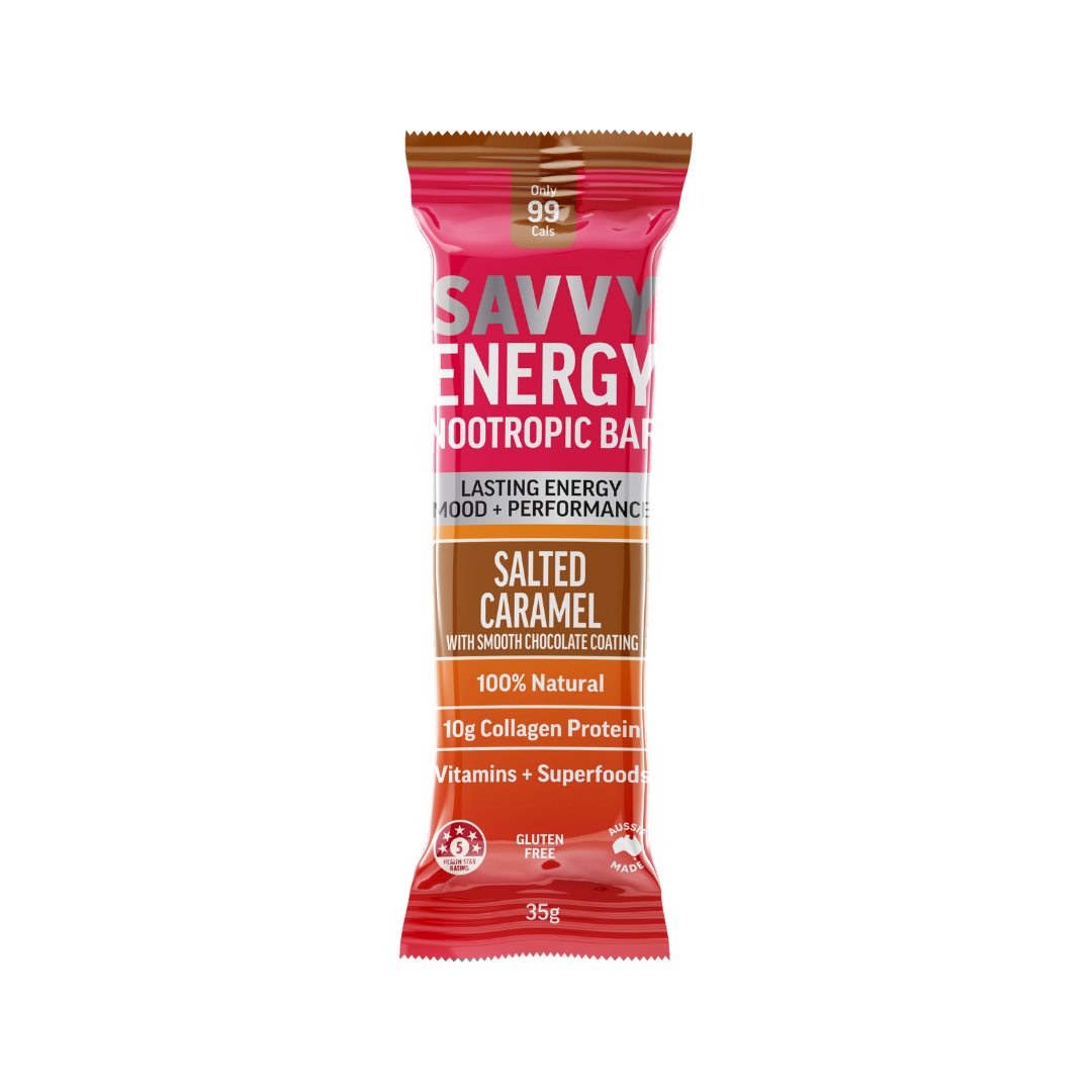SAVVY ENERGY BAR SALTED CARAMEL
