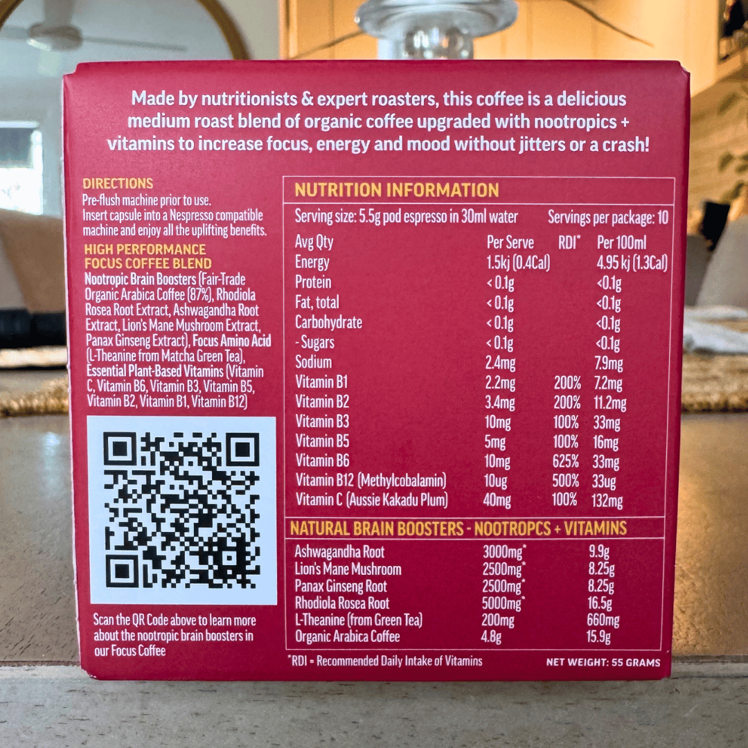 SAVVY SMART COFFEE Brain Boost Double Shot Pods